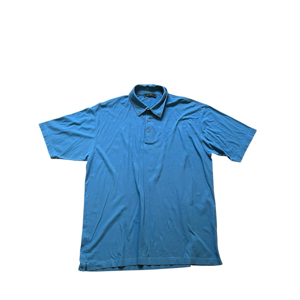 Ermenegildo Zegna Mens Blue 100 % Cotton Polo Shirt, Size XL